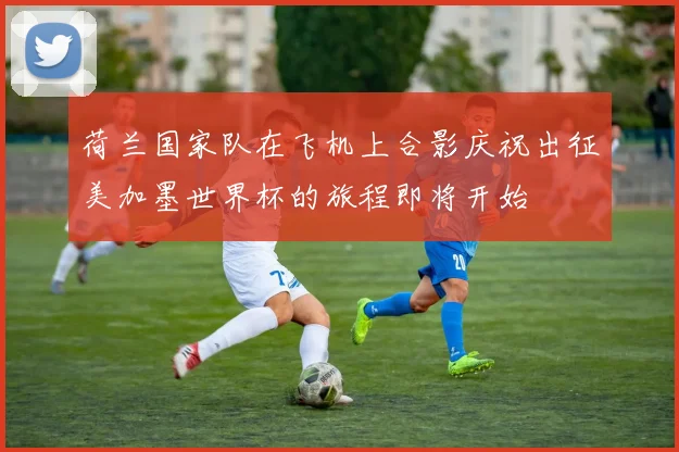 荷兰国家队在飞机上合影庆祝出征美加墨世界杯的旅程即将开始